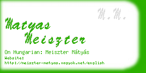 matyas meiszter business card